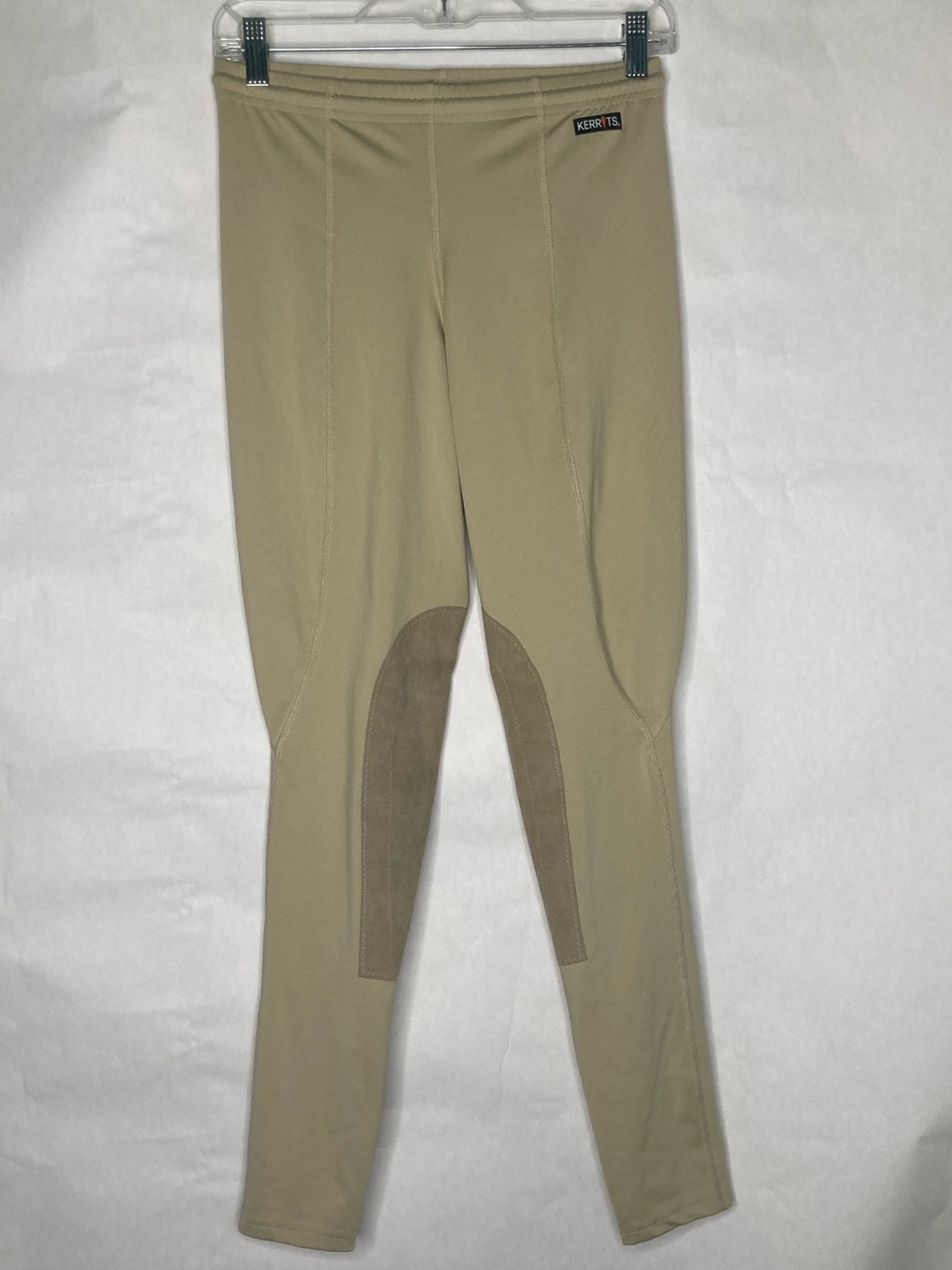 Kerrits Riding Tights Womens M Tan Beige Equestrian Knee Patch Stretch Pants